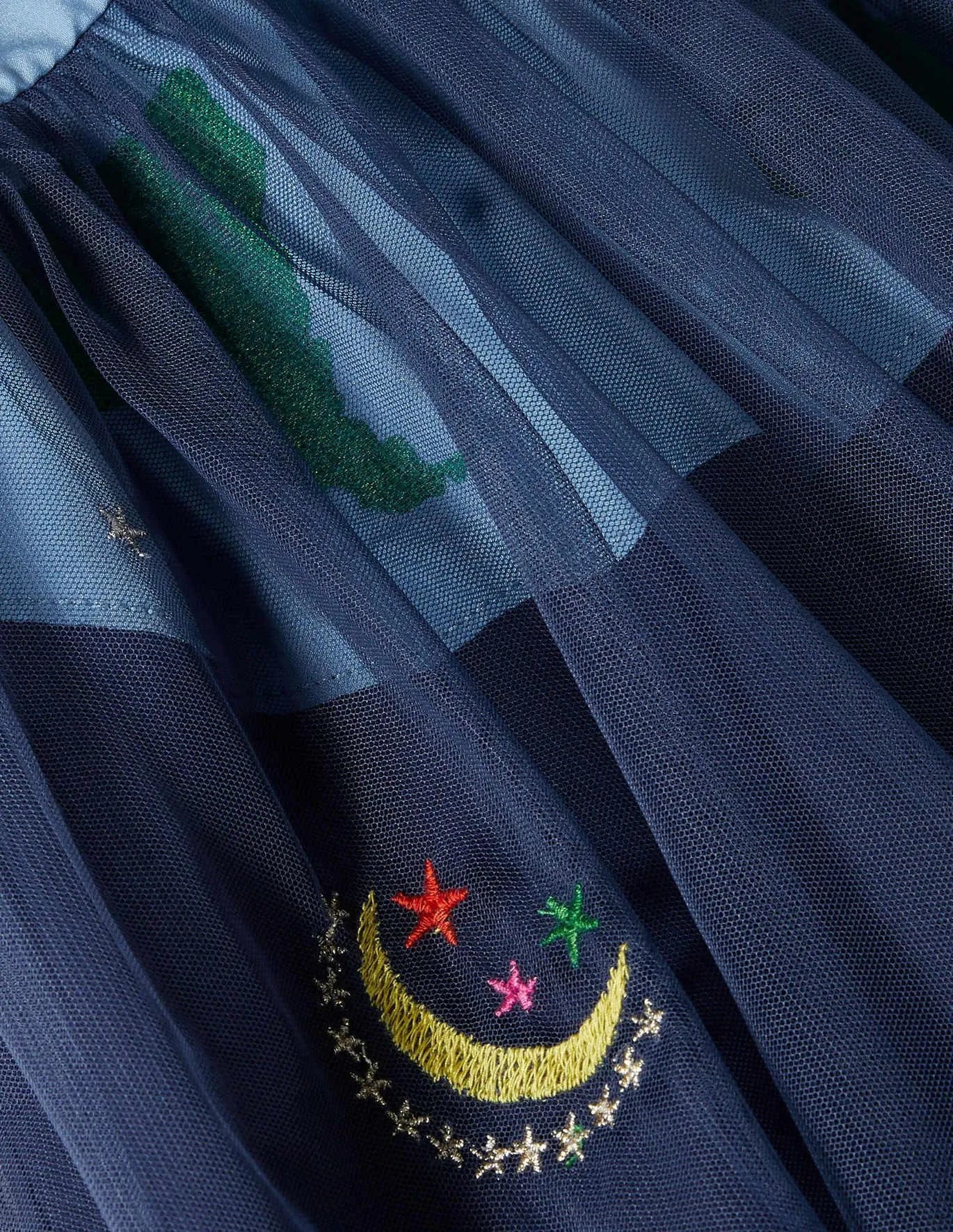 Space Appliqué Tulle Jersey Dress - Image 3