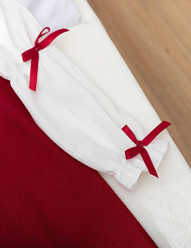 Bow Long Sleeves Dress - Image 4