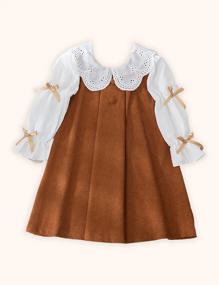 Bow Long Sleeves Dress - Image 7