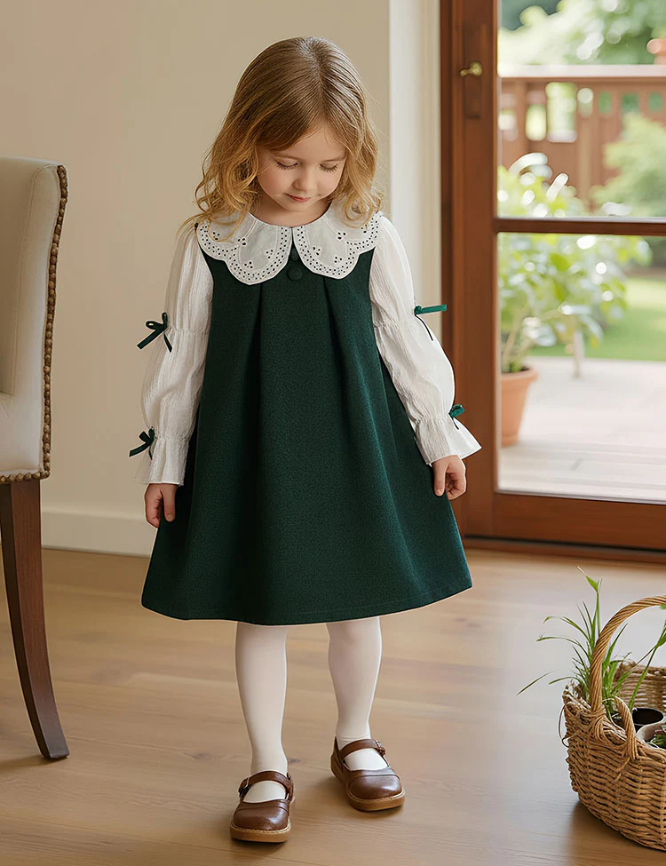 Bow Long Sleeves Dress - Image 8