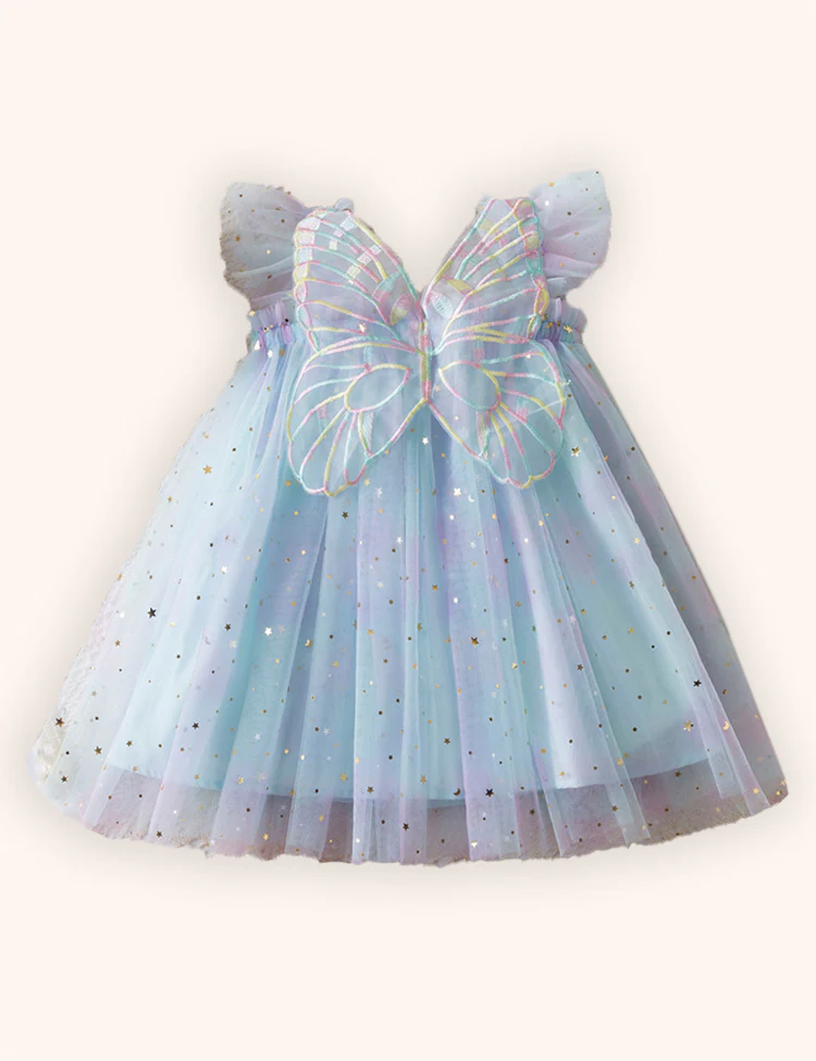 Butterfly Wings Flying Sleeves Tulle Princess Dress - Image 3