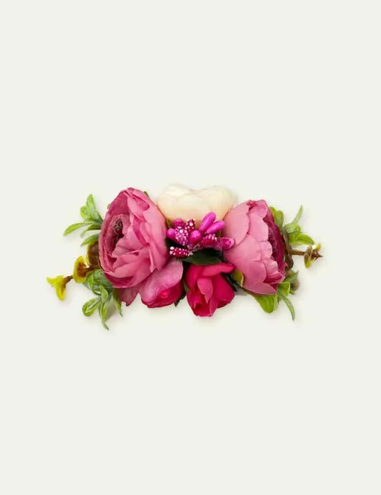 Colorful Emulational Flower and Grass Nylon Headband - Image 3