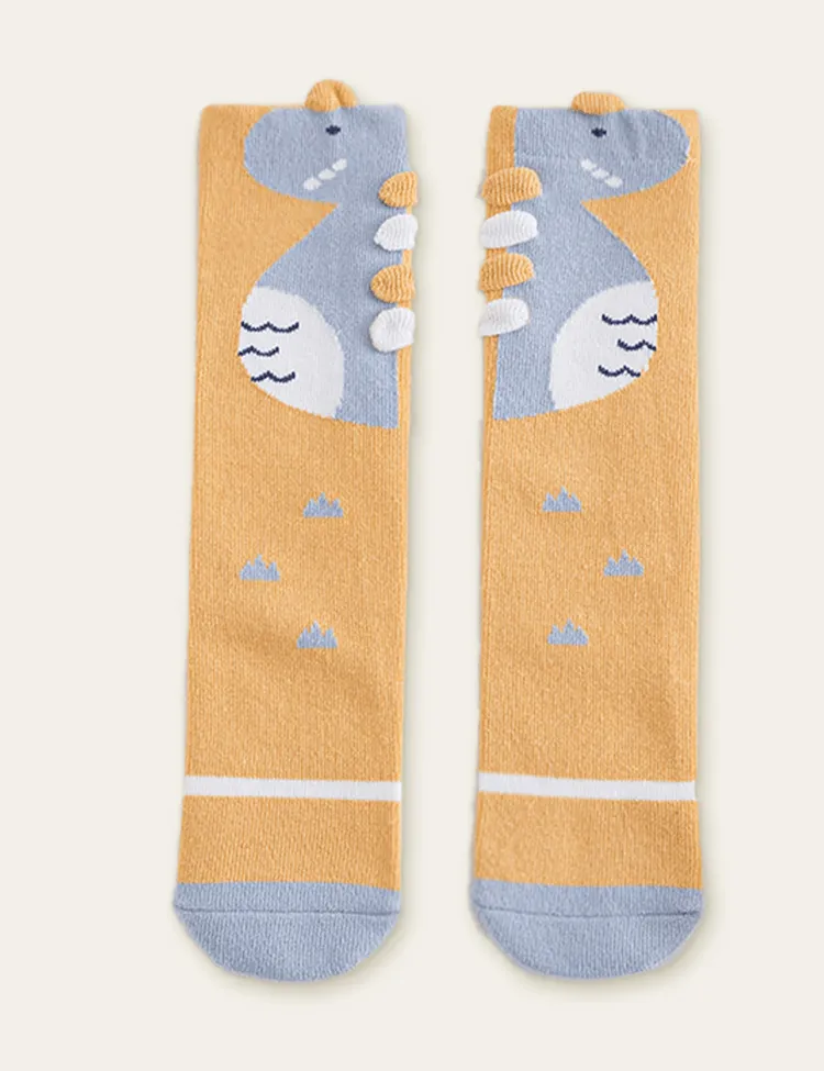 Dinosaur Flamingo Printed Knee Socks - Image 3