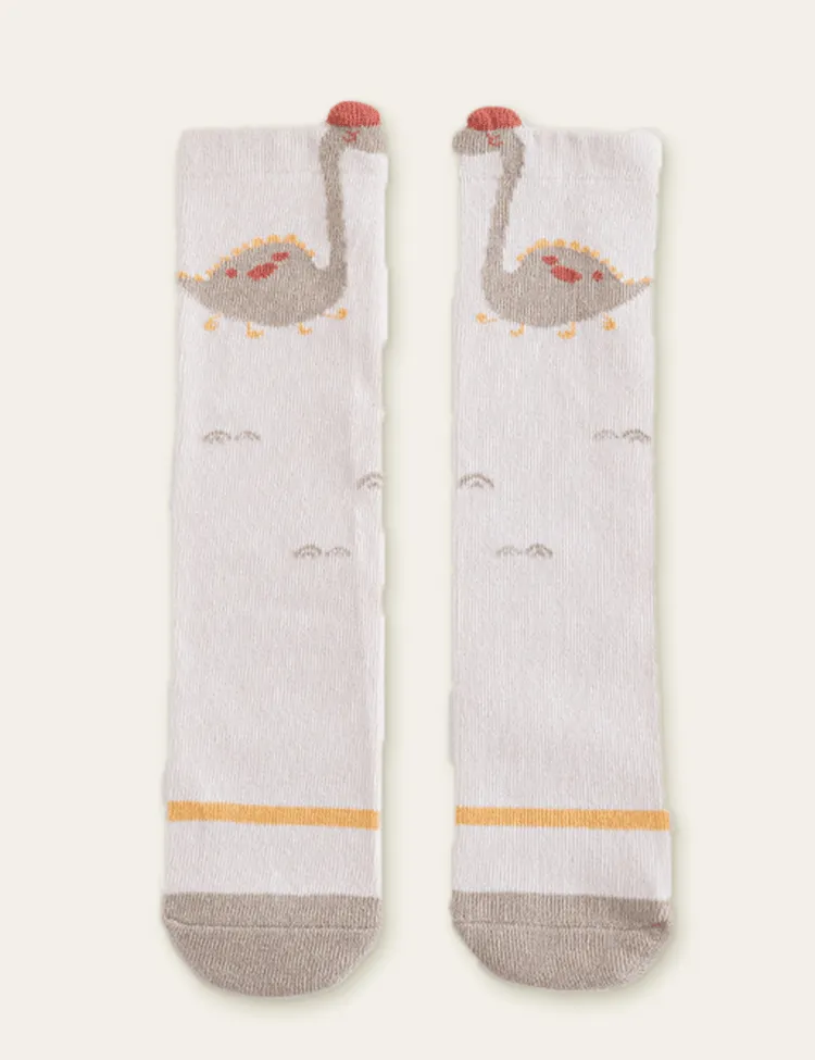 Dinosaur Flamingo Printed Knee Socks - Image 5