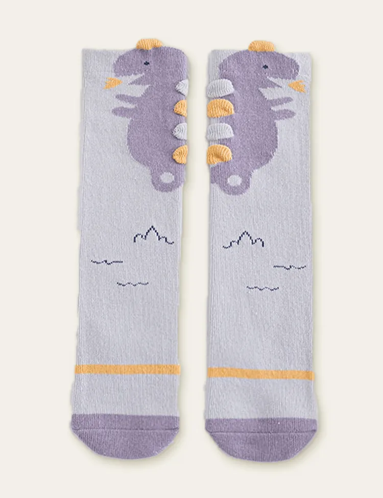Dinosaur Flamingo Printed Knee Socks - Image 6