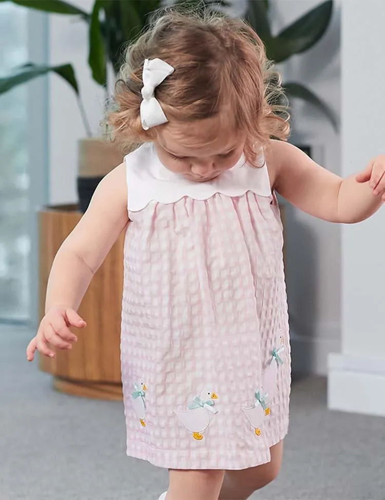 Duck Plaid Sleeveless Dress - Image 3