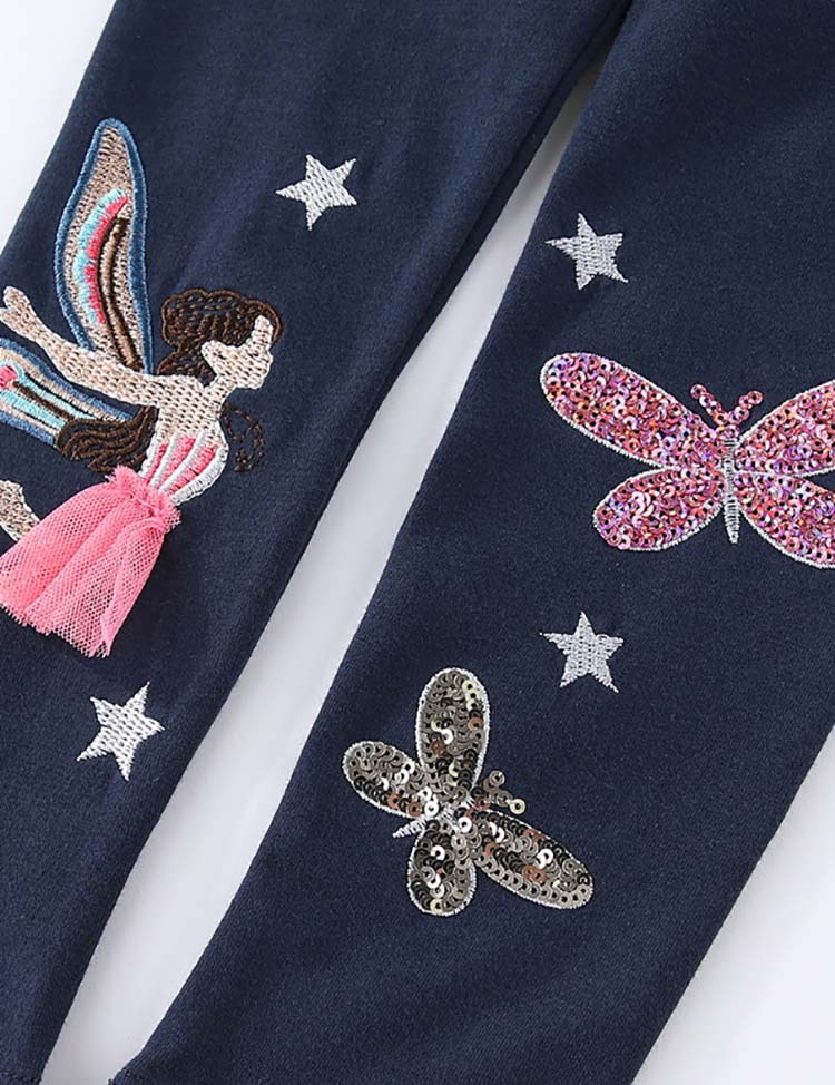 Fairy Embroidered Leggings - Image 4