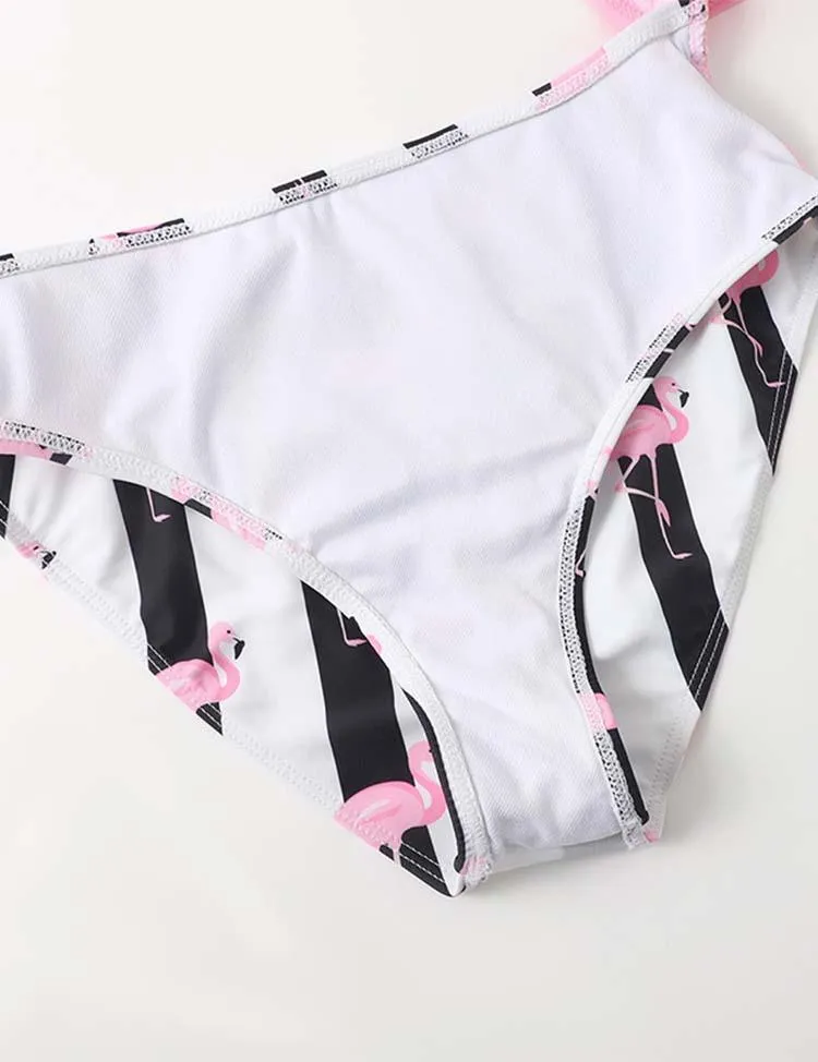 Flamingo Striped Family Matching Swimsuit - Image 4