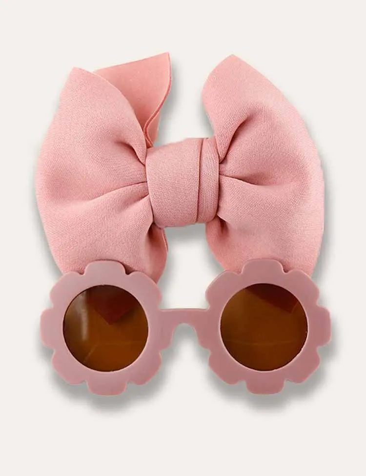 Flower Sunglasses+Solid Headband - Image 5