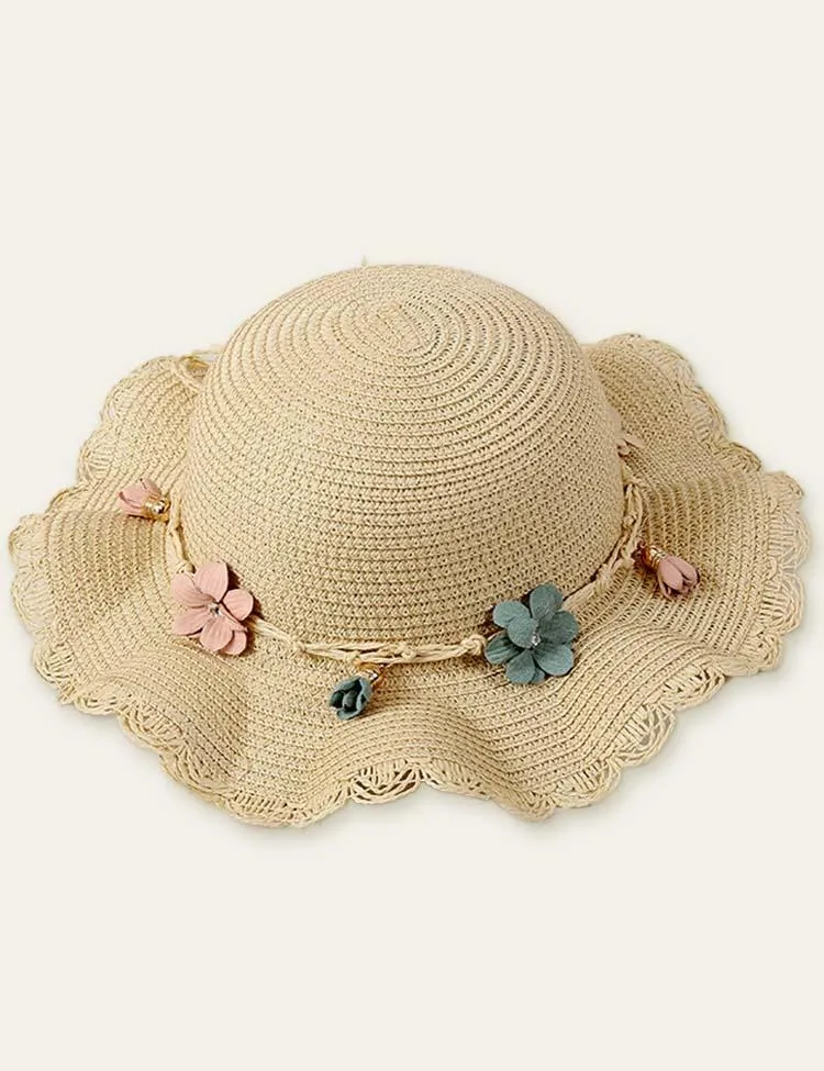 Flower Sunshade Seaside Straw Hat - Image 4