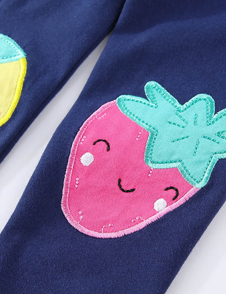 Fruit Applique Cotton Leggings - Image 3
