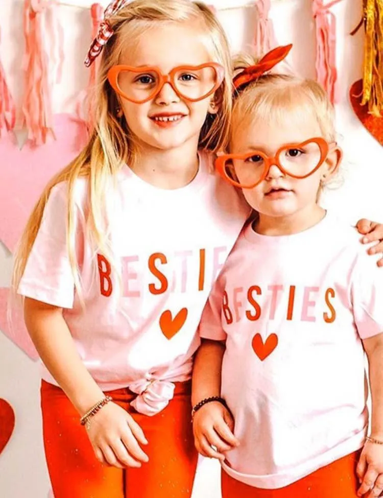 Valentine's Day Letter Print Family Matching Short Sleeve T-shirt - Image 3