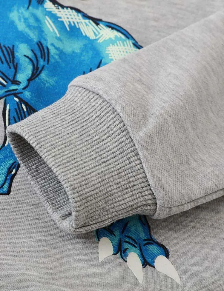 Glowing Dinosaur Printed Sweater - Image 3