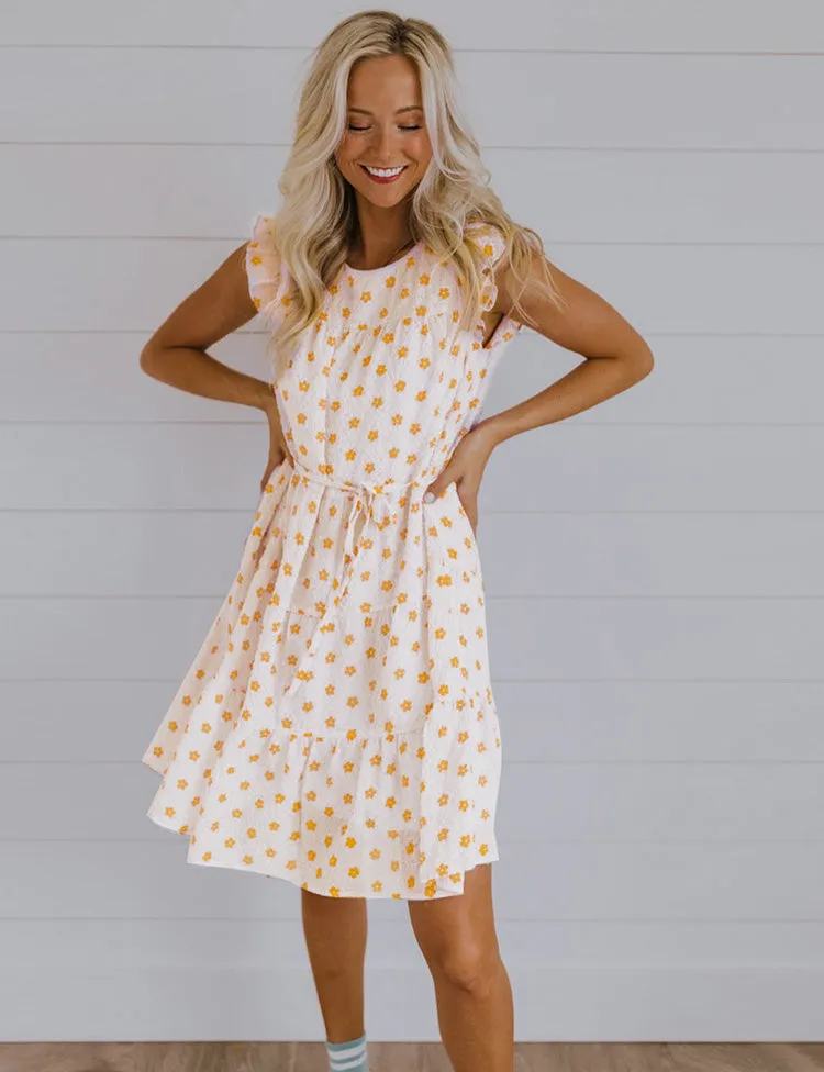 Mom&Me Strap Holiday Tiny Flower Dress - Image 4