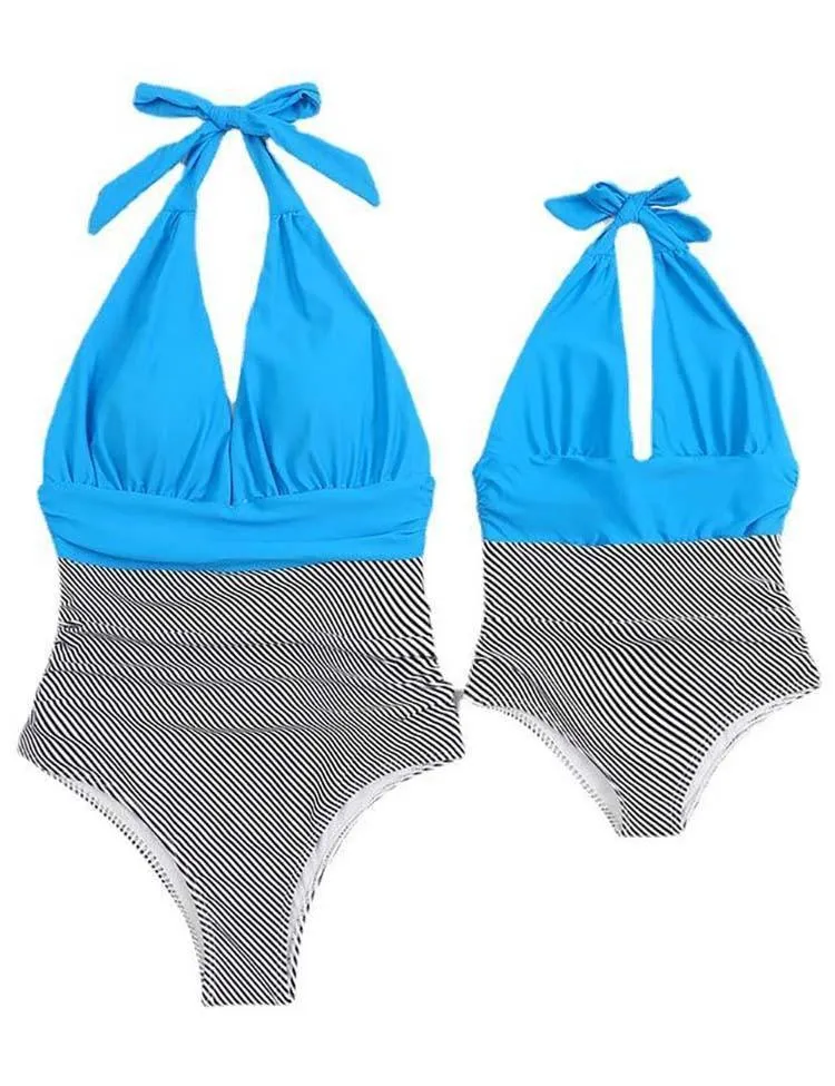 Family Matching One Piece Swimsuit Backless Swimsuit - Image 3