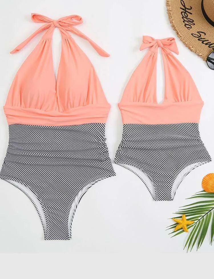 Family Matching One Piece Swimsuit Backless Swimsuit - Image 4