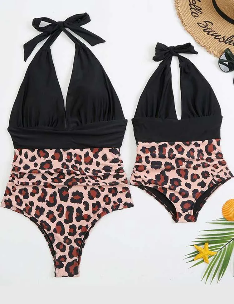 Family Matching One Piece Swimsuit Backless Swimsuit - Image 5