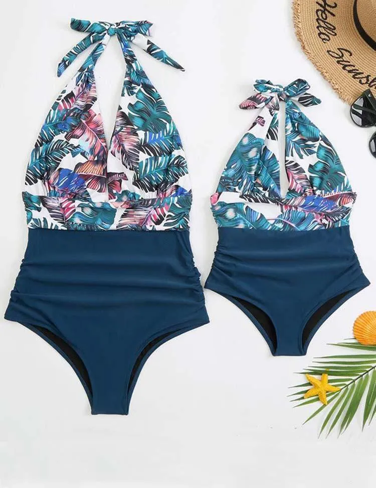 Family Matching One Piece Swimsuit Backless Swimsuit - Image 8