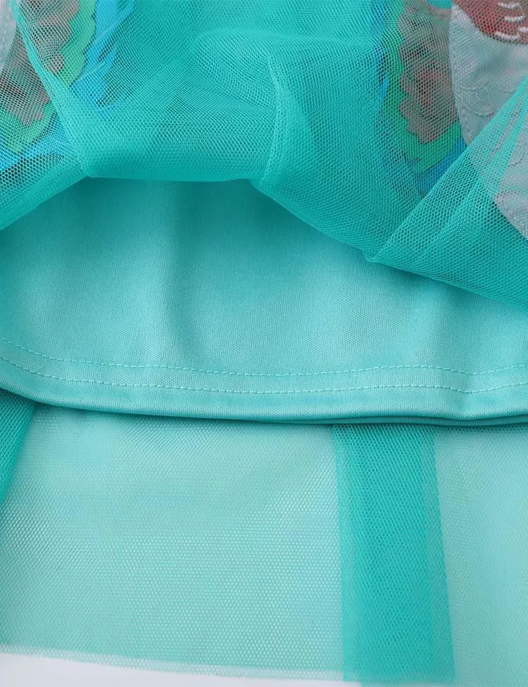 Parrot Appliqué Mesh Dress - Image 3