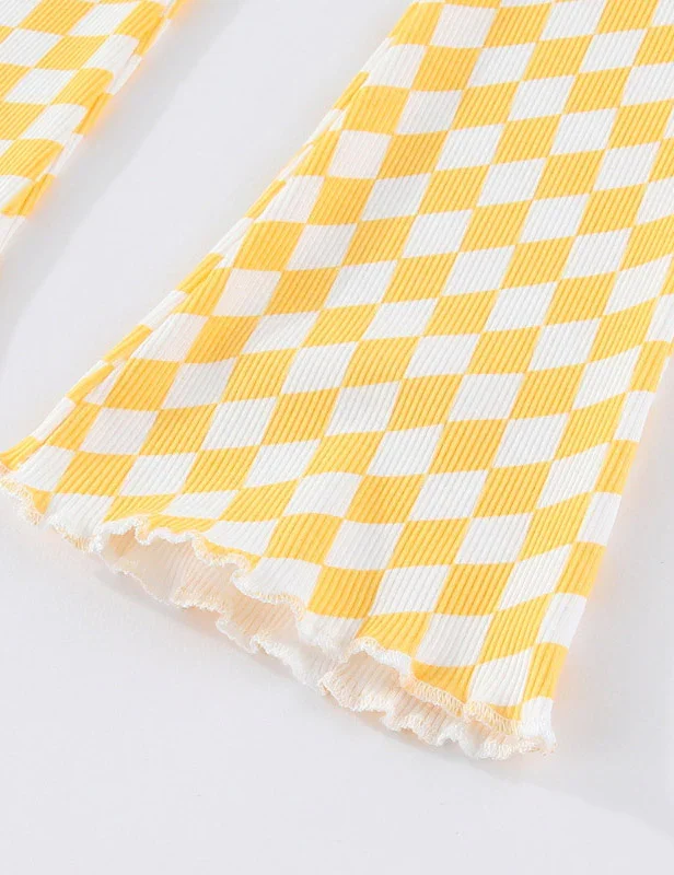 Plaid Flared Leggings - Image 4