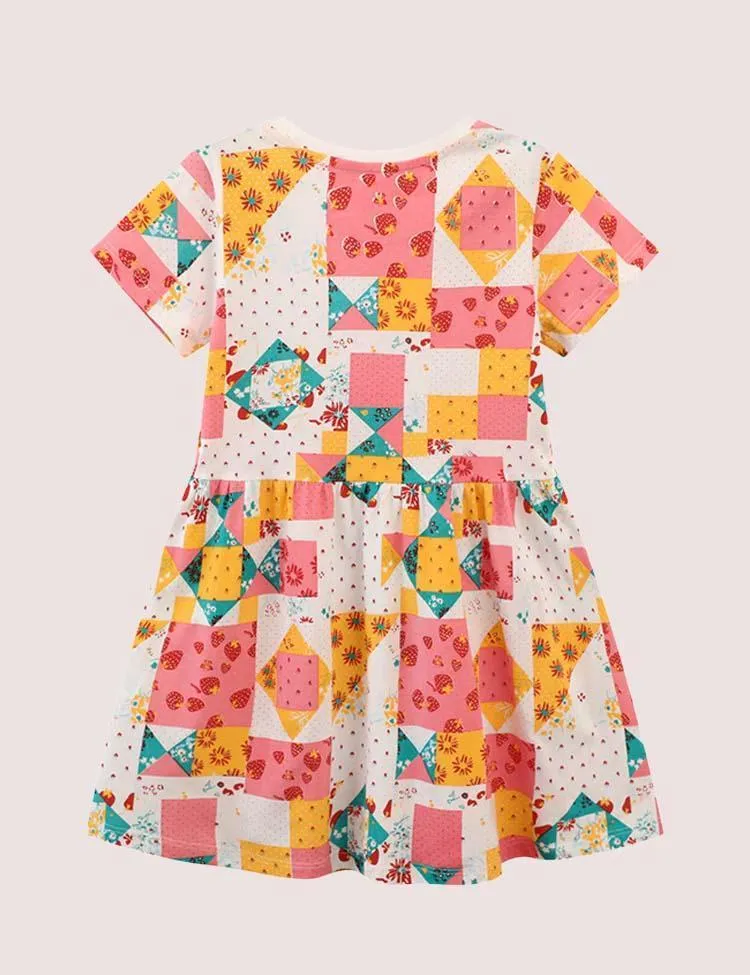 Printed Short Sleeve Dress - Image 4