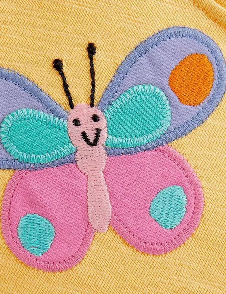 Rainbow Butterfly Appliqué Dress - Image 5