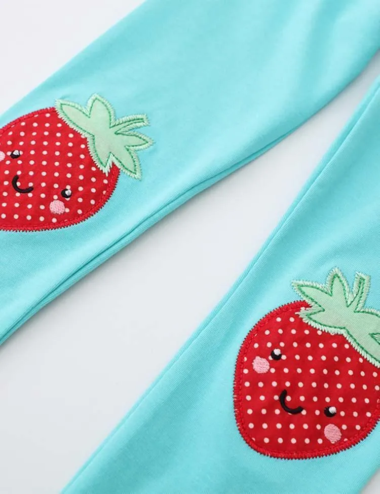 Strawberry Appliqué Leggings - Image 4