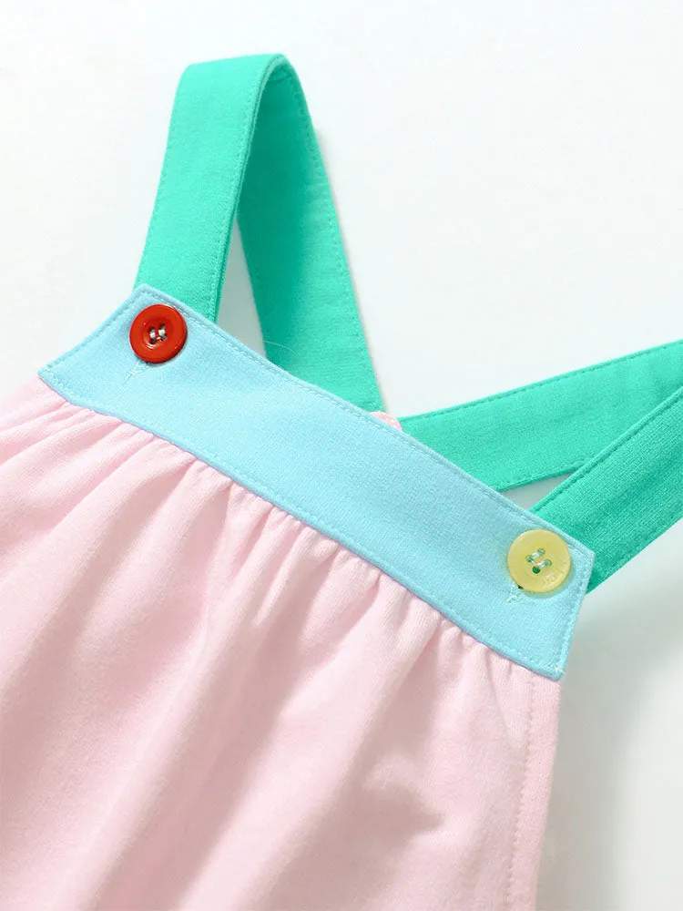 Striped T-shirt & Overalls Set - Image 3