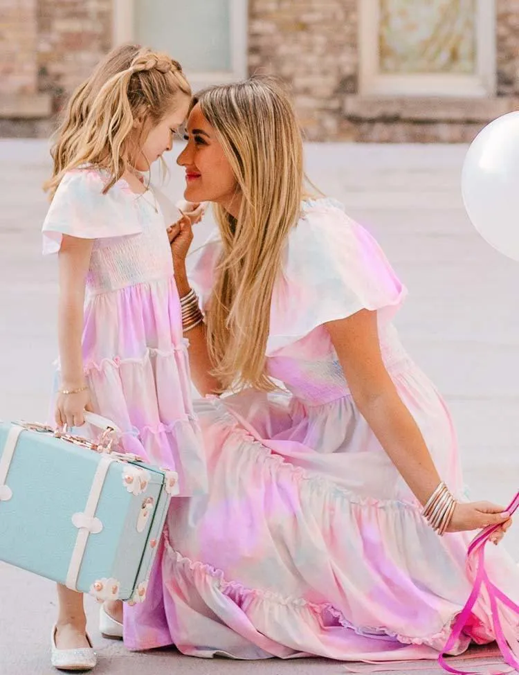 Tie-Dye Sleeve Family Matching Dress - Image 6