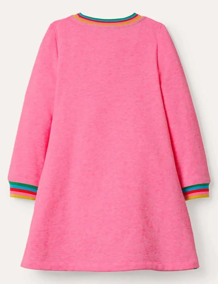 Animal Friends Appliqué Long Sleeve Dress - Image 4