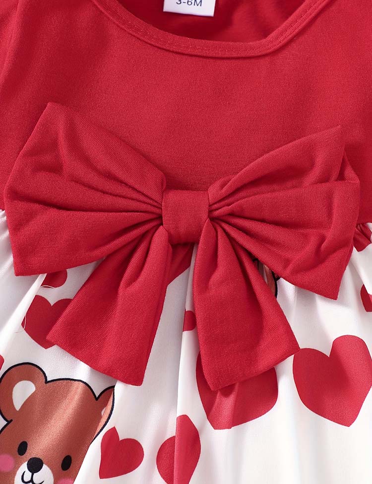 Valentine's Day Love Pattern Tulle Dress - Image 3