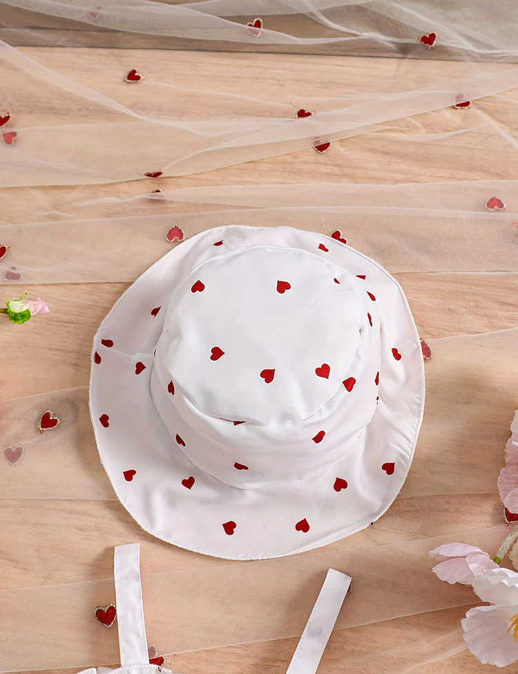 Valentine's Day Love Print Dress + Hat - Image 3