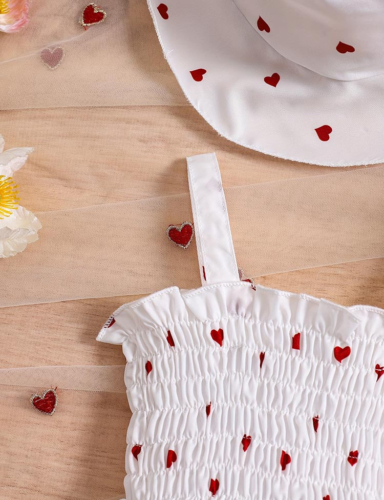 Valentine's Day Love Print Dress + Hat - Image 4