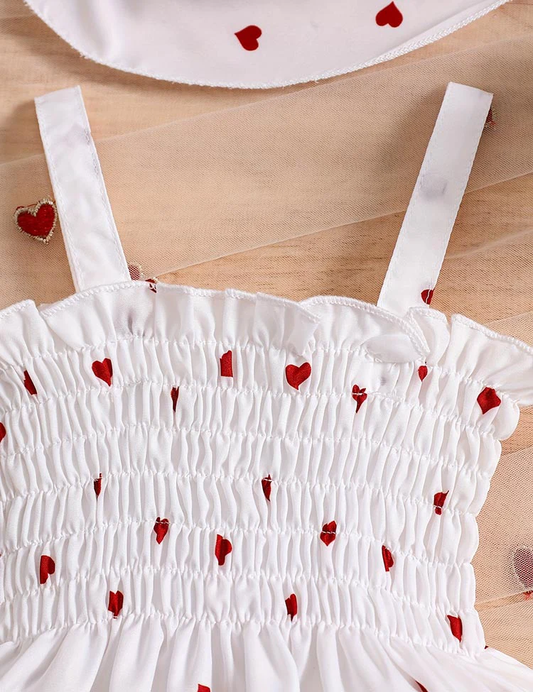 Valentine's Day Love Print Dress + Hat - Image 5