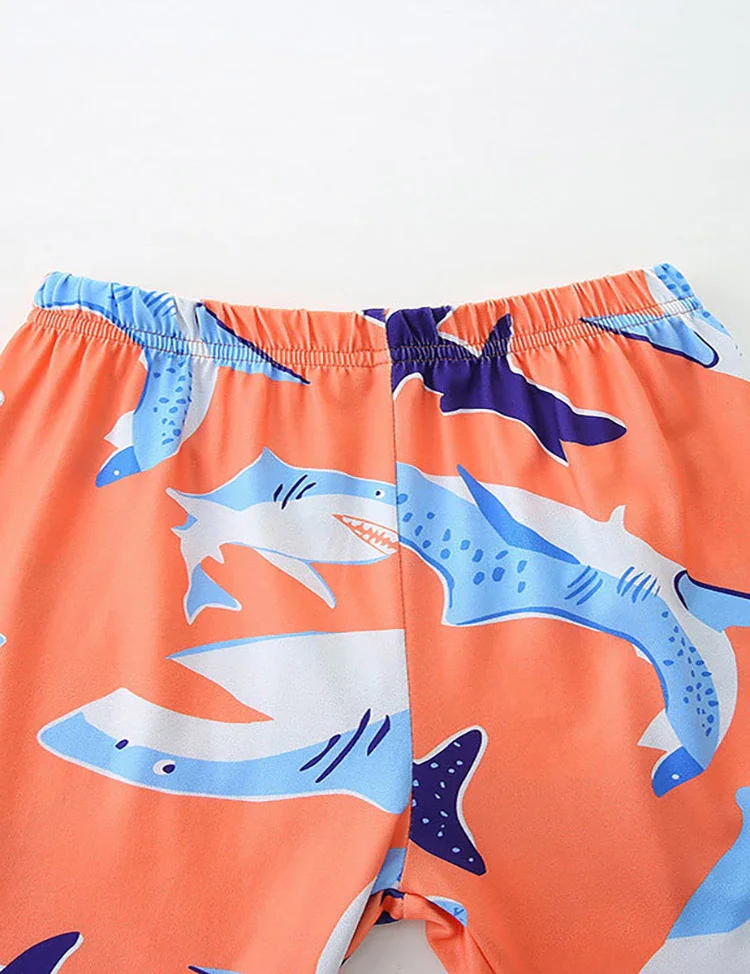 Whale Print Short Sleeve T-Shirt and Shorts Set - Image 4